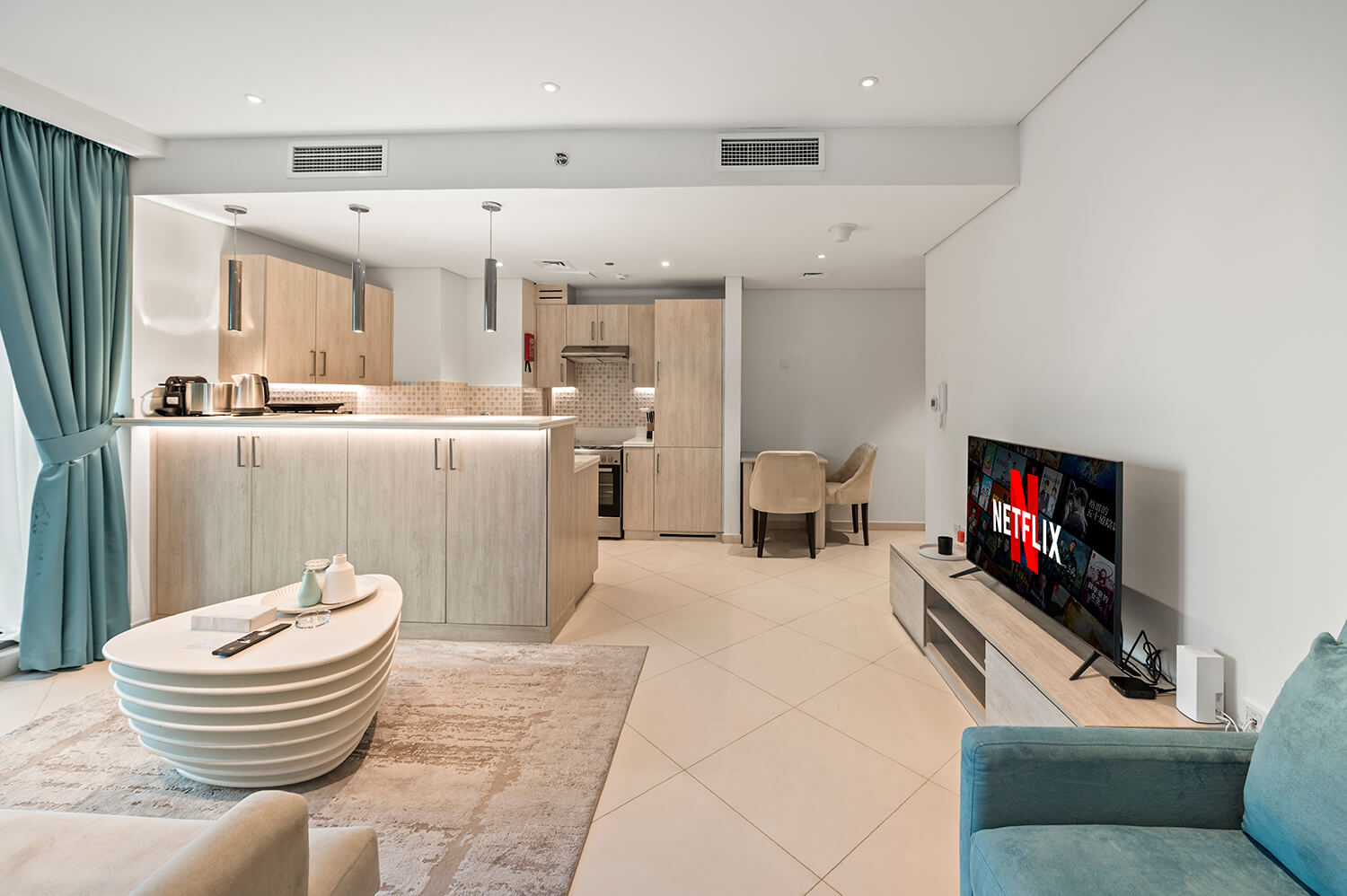 Holiday home interior design photography setup