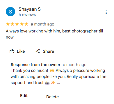 Emaar Beachfront Client Review Verification Screen on Google Maps