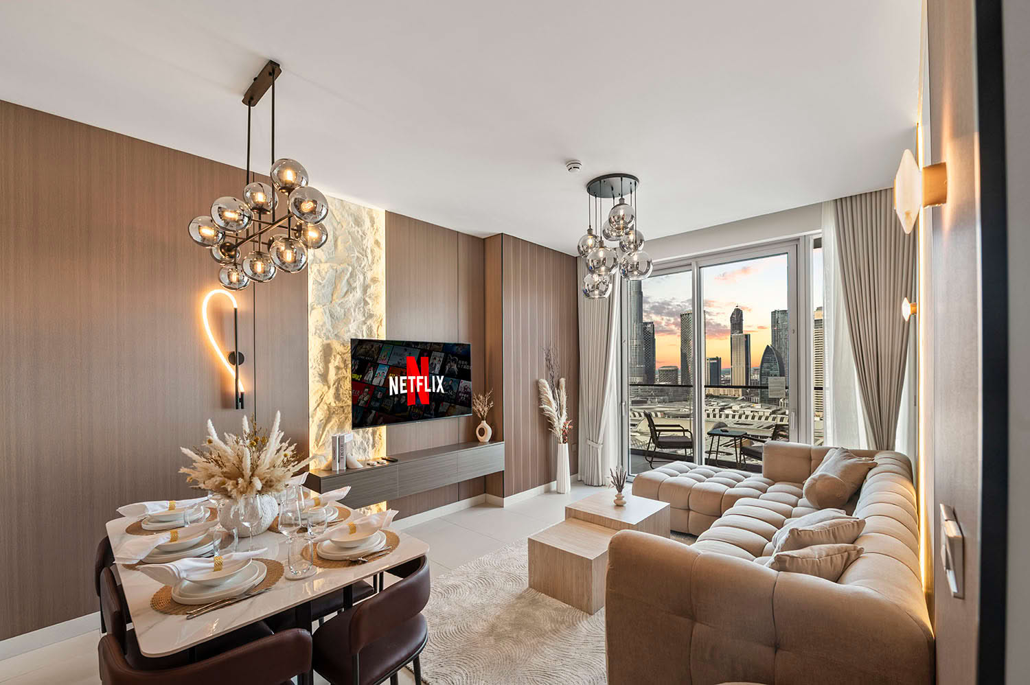 Luxury apartment interior Downtown Dubai
