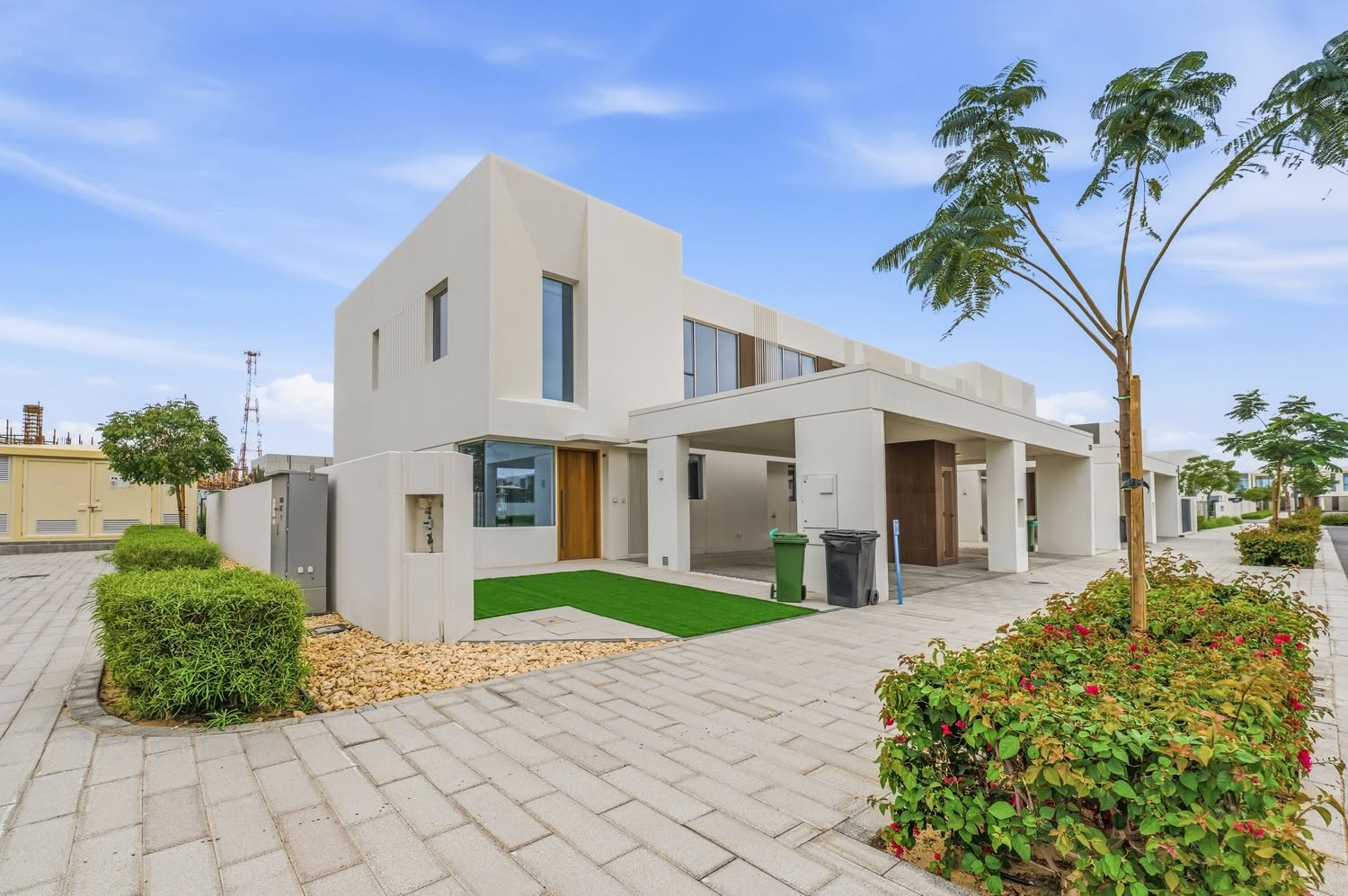 Beachfront villa sunset terrace photography in Palm Jumeirah Dubai